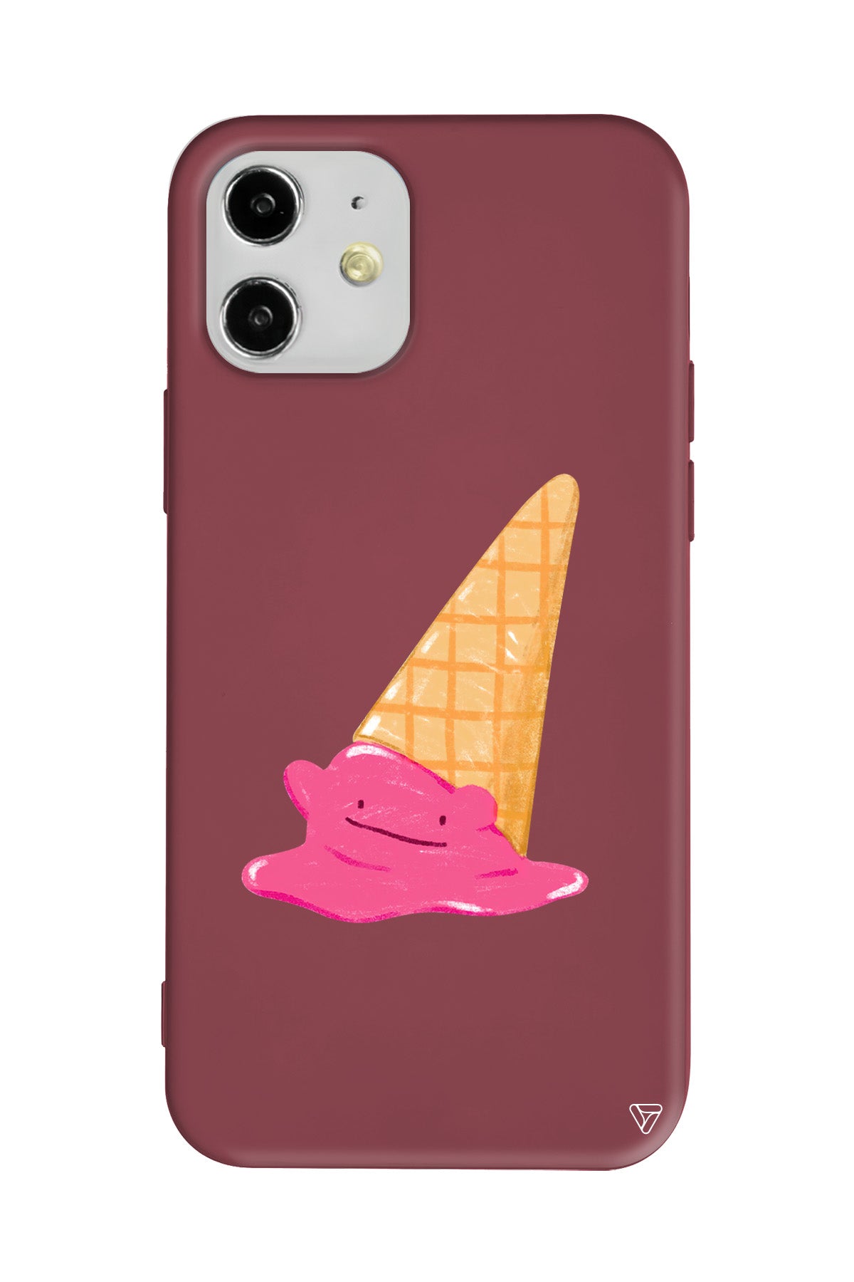 Sevimli Dondurma Lansman Model İçi Kadife Silikon Telefon Kılıfı