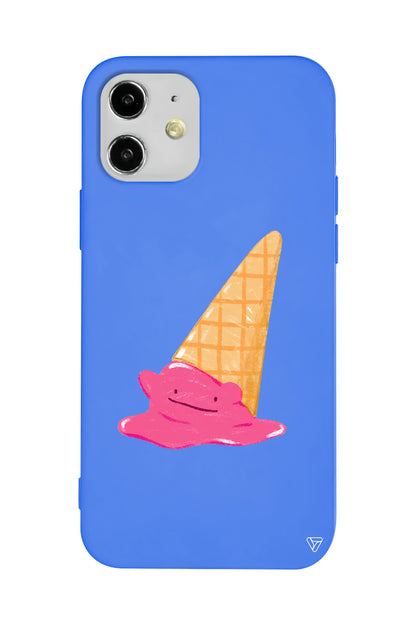 Sevimli Dondurma Lansman Model İçi Kadife Silikon Telefon Kılıfı