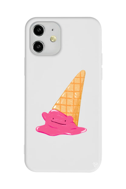 Sevimli Dondurma Lansman Model İçi Kadife Silikon Telefon Kılıfı