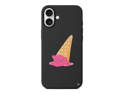 Sevimli Dondurma Lansman Model İçi Kadife Silikon Telefon Kılıfı