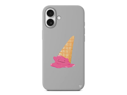 Sevimli Dondurma Lansman Model İçi Kadife Silikon Telefon Kılıfı – Plus Serisine Özel