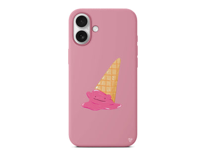 Sevimli Dondurma Lansman Model İçi Kadife Silikon Telefon Kılıfı