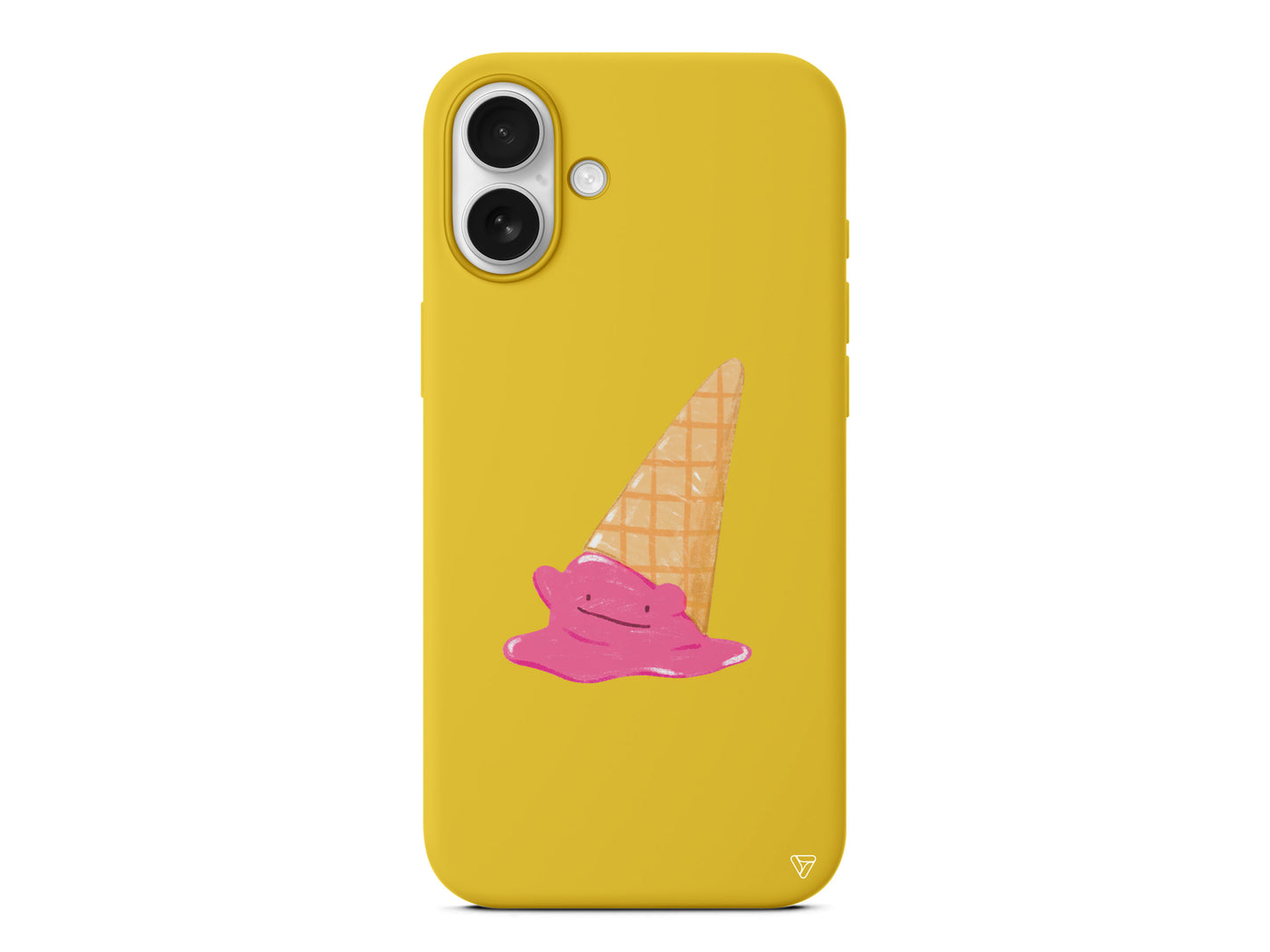 Sevimli Dondurma Lansman Model İçi Kadife Silikon Telefon Kılıfı