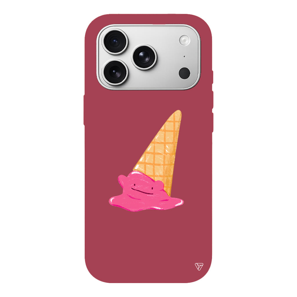 Sevimli Dondurma Lansman Model İçi Kadife Silikon Telefon Kılıfı