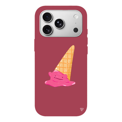 Sevimli Dondurma Lansman Model İçi Kadife Silikon Telefon Kılıfı