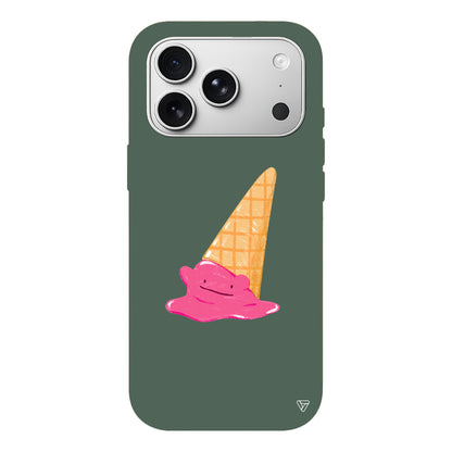 Sevimli Dondurma Lansman Model İçi Kadife Silikon Telefon Kılıfı