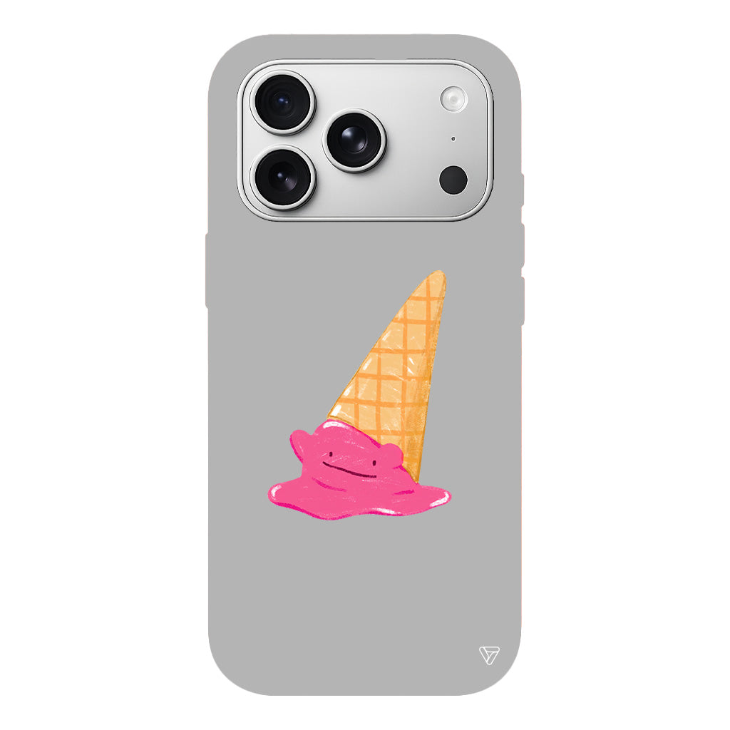 Sevimli Dondurma Lansman Model İçi Kadife Silikon Telefon Kılıfı