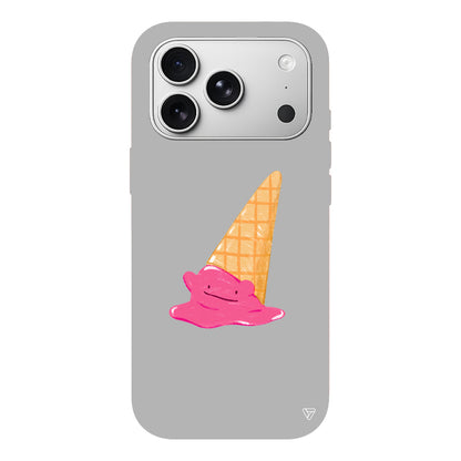 Sevimli Dondurma Lansman Model İçi Kadife Silikon Telefon Kılıfı