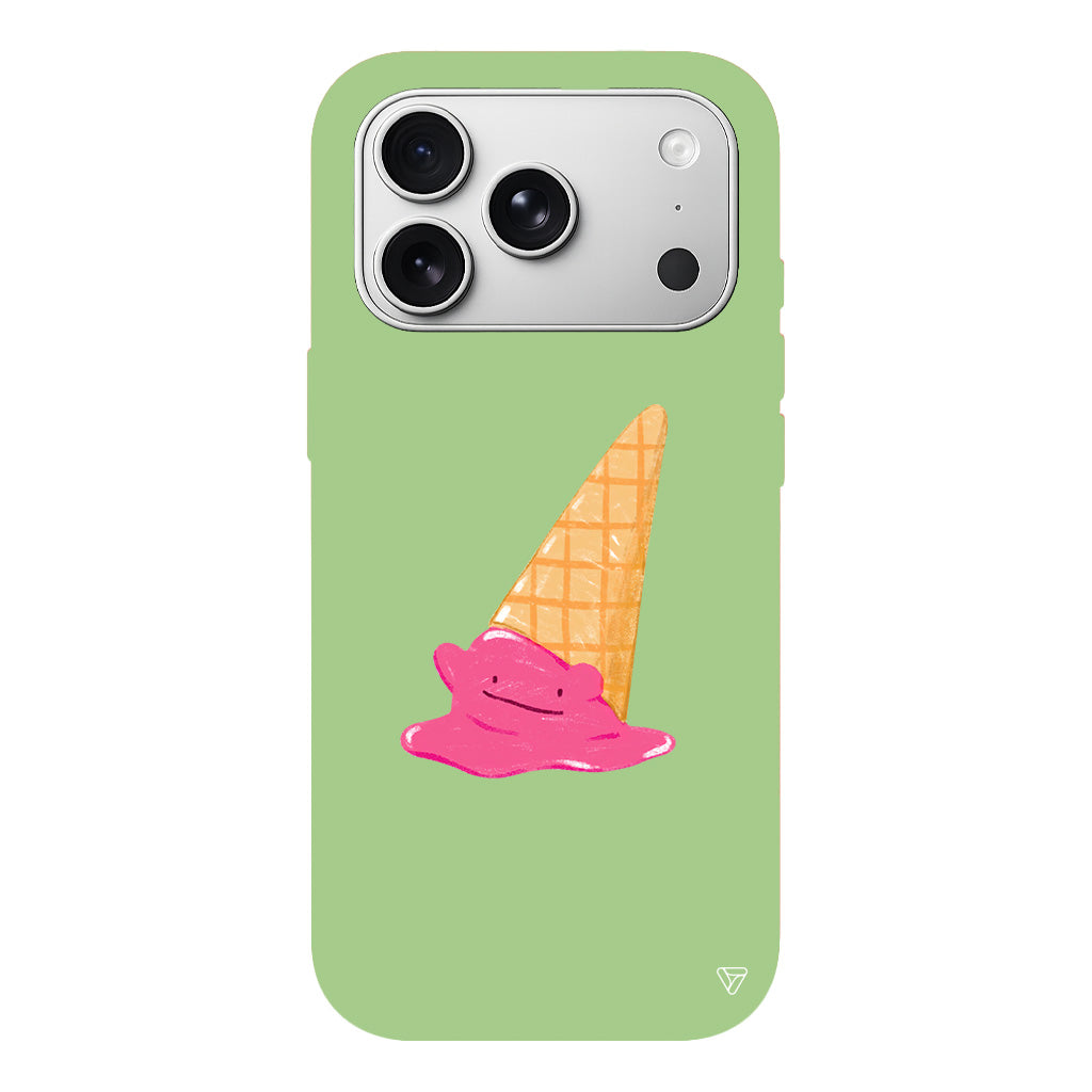 Sevimli Dondurma Lansman Model İçi Kadife Silikon Telefon Kılıfı