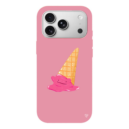 Sevimli Dondurma Lansman Model İçi Kadife Silikon Telefon Kılıfı