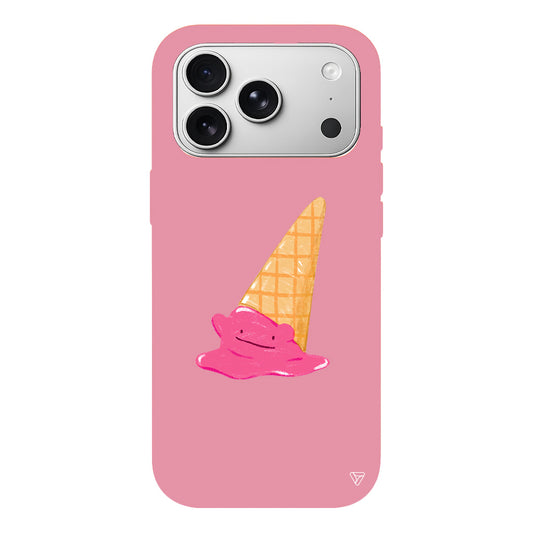 Sevimli Dondurma Lansman Model İçi Kadife Silikon Telefon Kılıfı