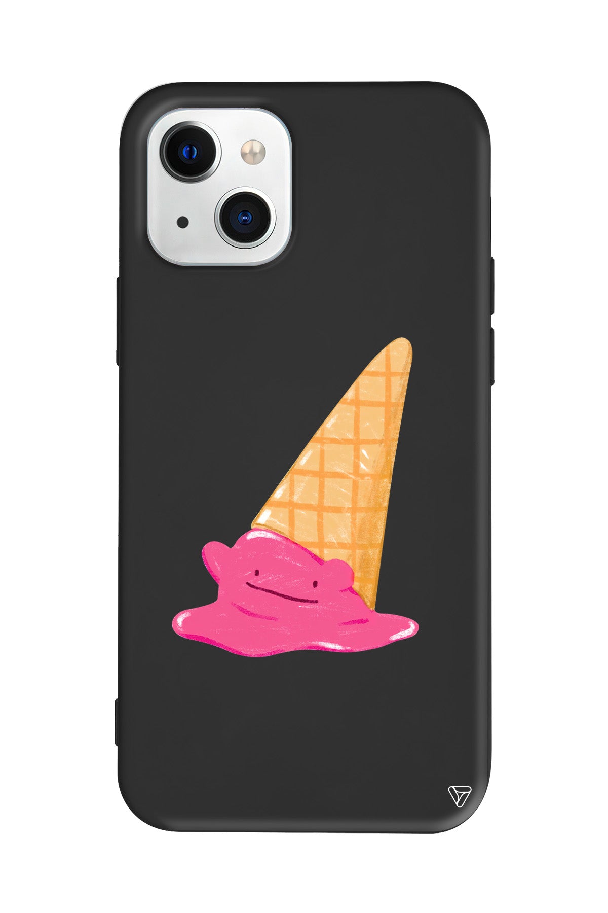 Sevimli Dondurma Lansman Model İçi Kadife Silikon Telefon Kılıfı