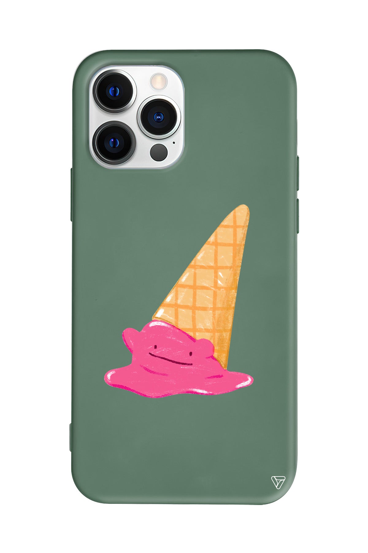 Sevimli Dondurma Lansman Model İçi Kadife Silikon Telefon Kılıfı