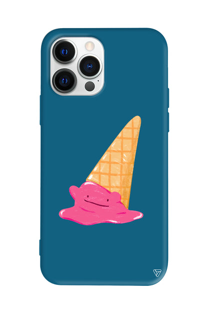 Sevimli Dondurma Lansman Model İçi Kadife Silikon Telefon Kılıfı