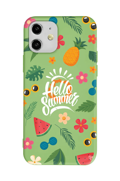 Merhaba Yaz Lansman Model İçi Kadife Silikon Telefon Kılıfı