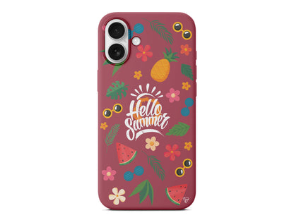 Merhaba Yaz Lansman Model İçi Kadife Silikon Telefon Kılıfı – Plus Serisine Özel