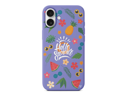 Merhaba Yaz Lansman Model İçi Kadife Silikon Telefon Kılıfı