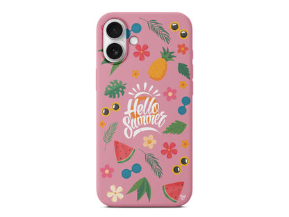 Merhaba Yaz Lansman Model İçi Kadife Silikon Telefon Kılıfı