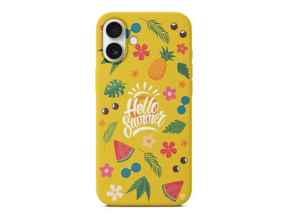 Merhaba Yaz Lansman Model İçi Kadife Silikon Telefon Kılıfı – Plus Serisine Özel