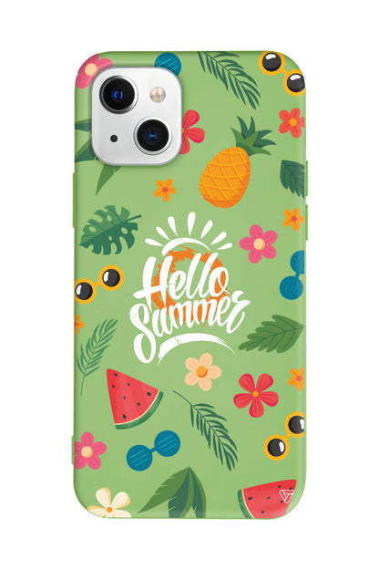 Merhaba Yaz Lansman Model İçi Kadife Silikon Telefon Kılıfı