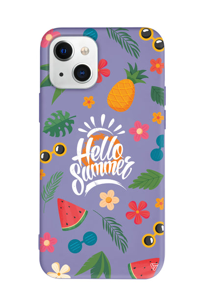 Merhaba Yaz Lansman Model İçi Kadife Silikon Telefon Kılıfı