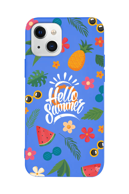 Merhaba Yaz Lansman Model İçi Kadife Silikon Telefon Kılıfı