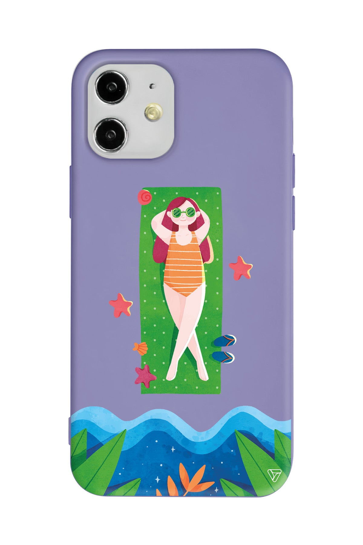 Plajda Uzanmak Lansman Model İçi Kadife Silikon Telefon Kılıfı