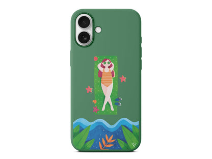 Plajda Uzanmak Lansman Model İçi Kadife Silikon Telefon Kılıfı – Plus Serisine Özel