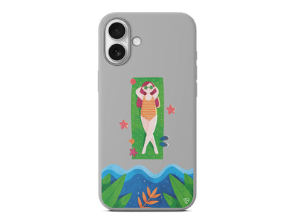 Plajda Uzanmak Lansman Model İçi Kadife Silikon Telefon Kılıfı – Plus Serisine Özel