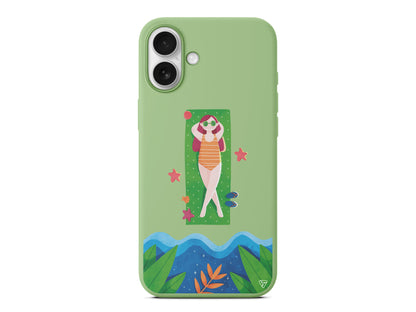 Plajda Uzanmak Lansman Model İçi Kadife Silikon Telefon Kılıfı – Plus Serisine Özel