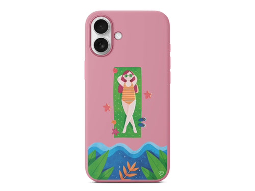 Plajda Uzanmak Lansman Model İçi Kadife Silikon Telefon Kılıfı – Plus Serisine Özel