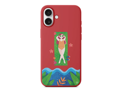 Plajda Uzanmak Lansman Model İçi Kadife Silikon Telefon Kılıfı – Plus Serisine Özel