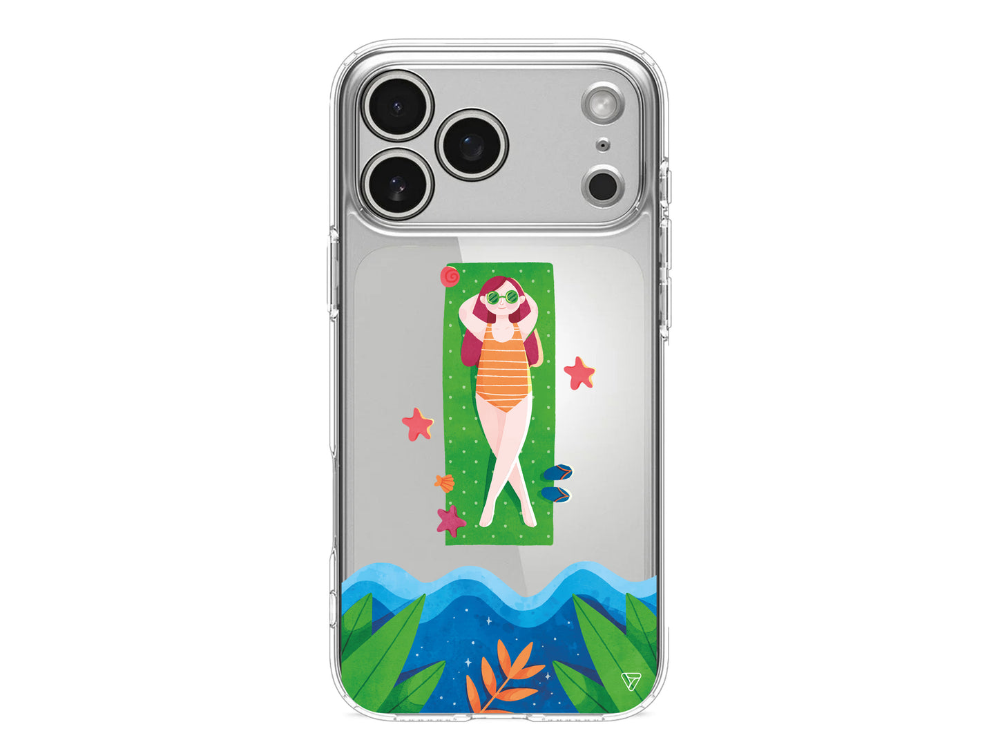 Plajda Uzanmak Lansman Model İçi Kadife Silikon Telefon Kılıfı