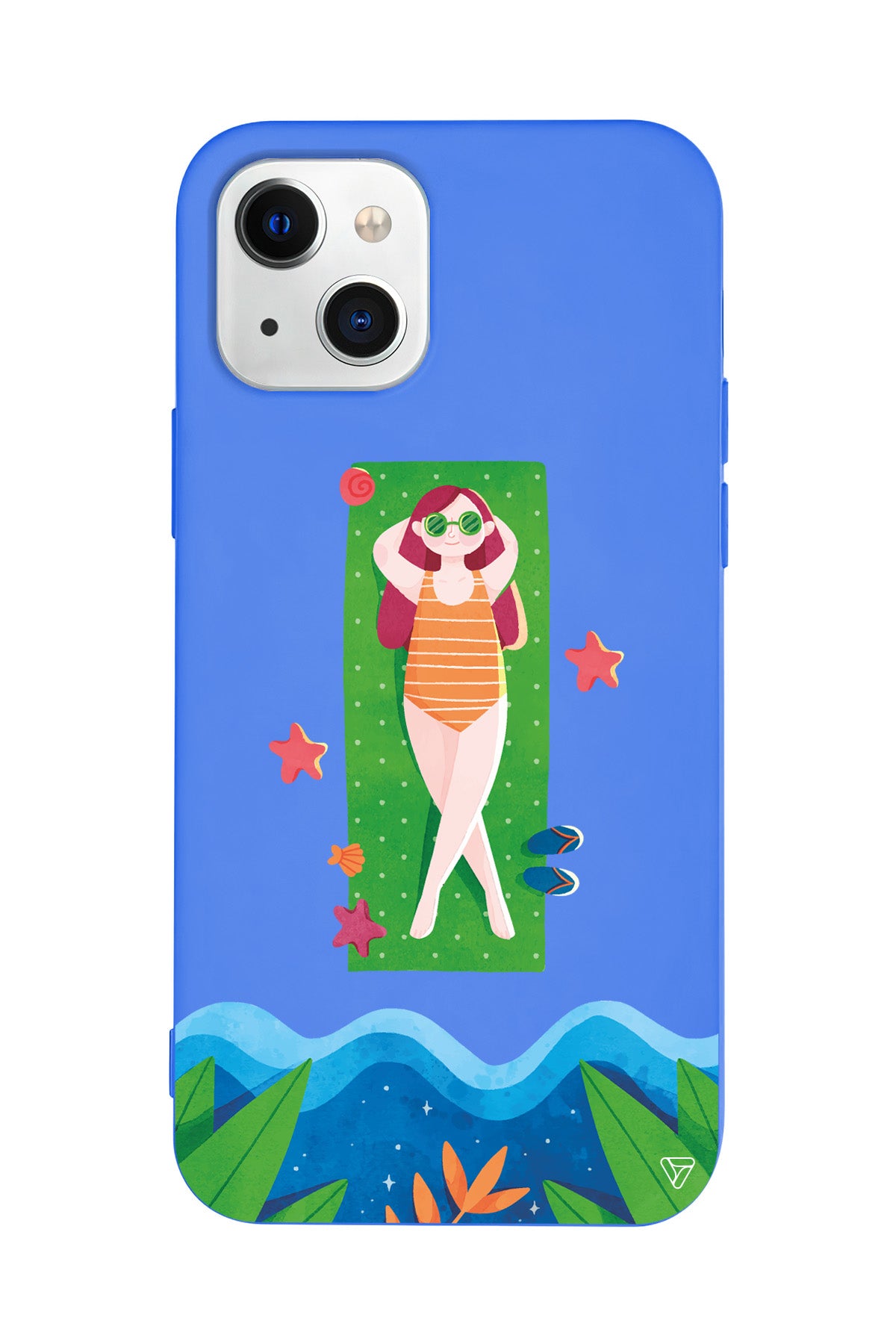 Plajda Uzanmak Lansman Model İçi Kadife Silikon Telefon Kılıfı