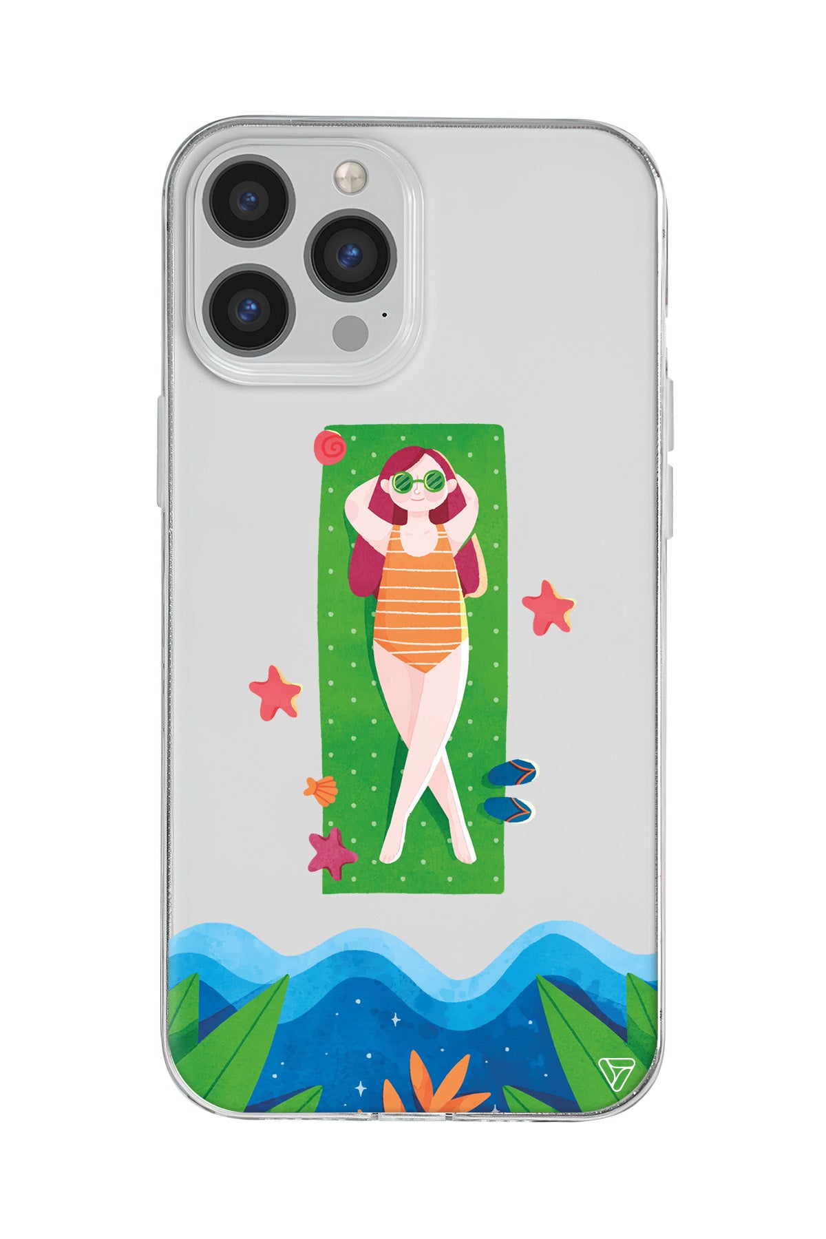 Plajda Uzanmak Lansman Model İçi Kadife Silikon Telefon Kılıfı