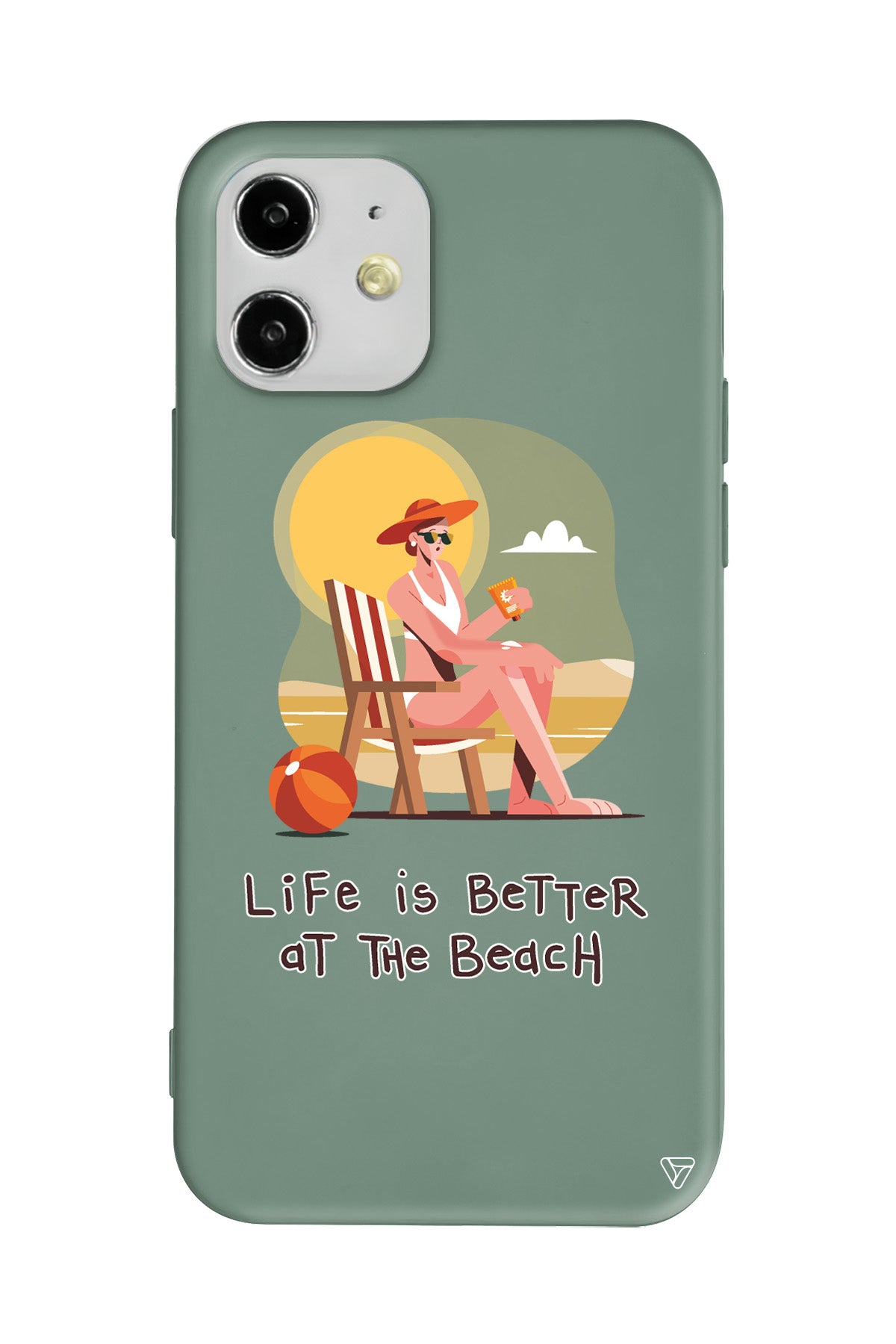 Güneşlenmek Lansman Model İçi Kadife Silikon Telefon Kılıfı