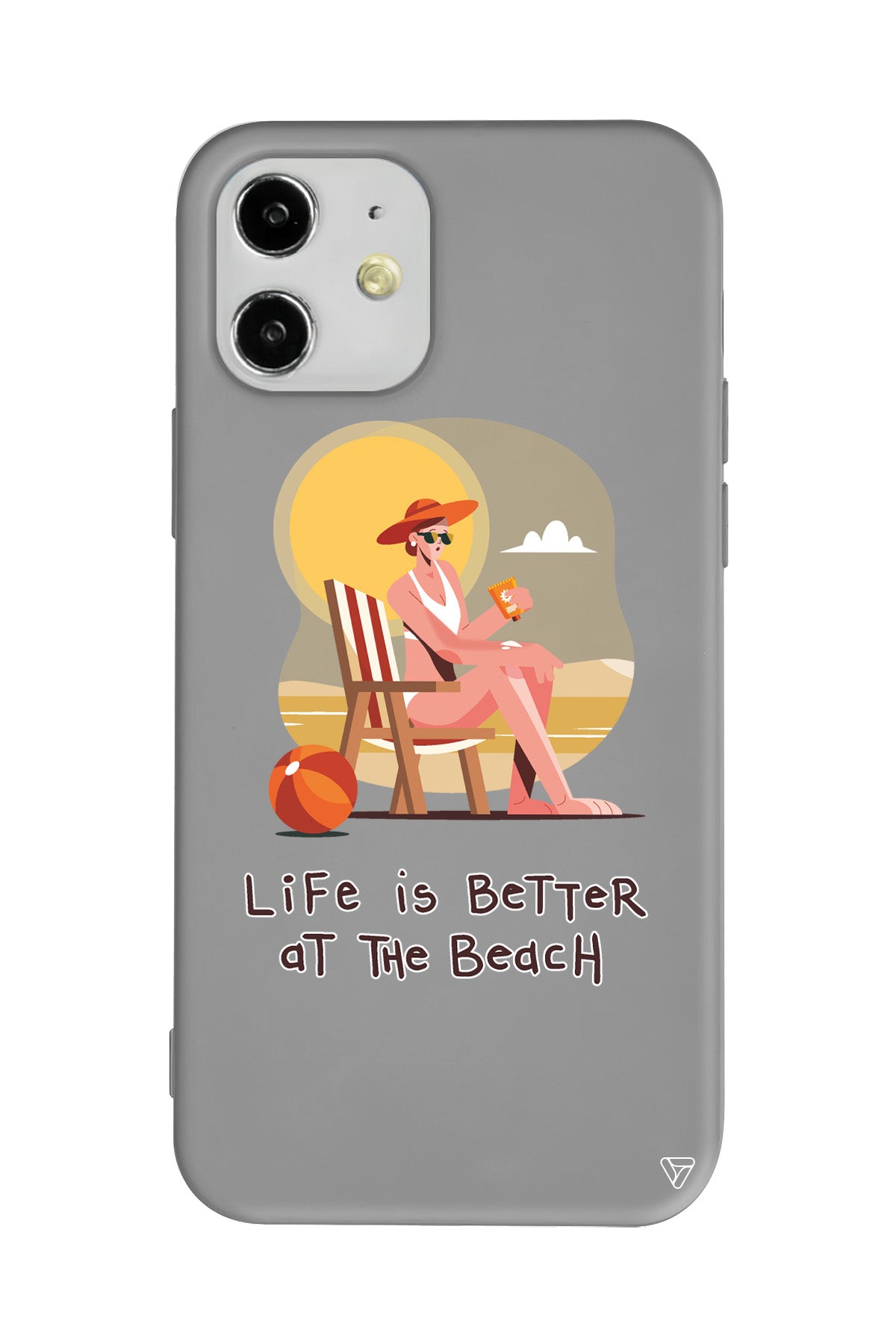 Güneşlenmek Lansman Model İçi Kadife Silikon Telefon Kılıfı