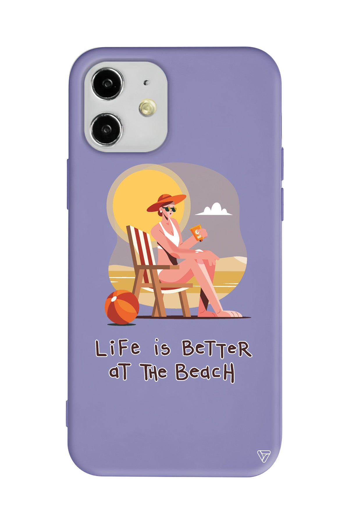 Güneşlenmek Lansman Model İçi Kadife Silikon Telefon Kılıfı