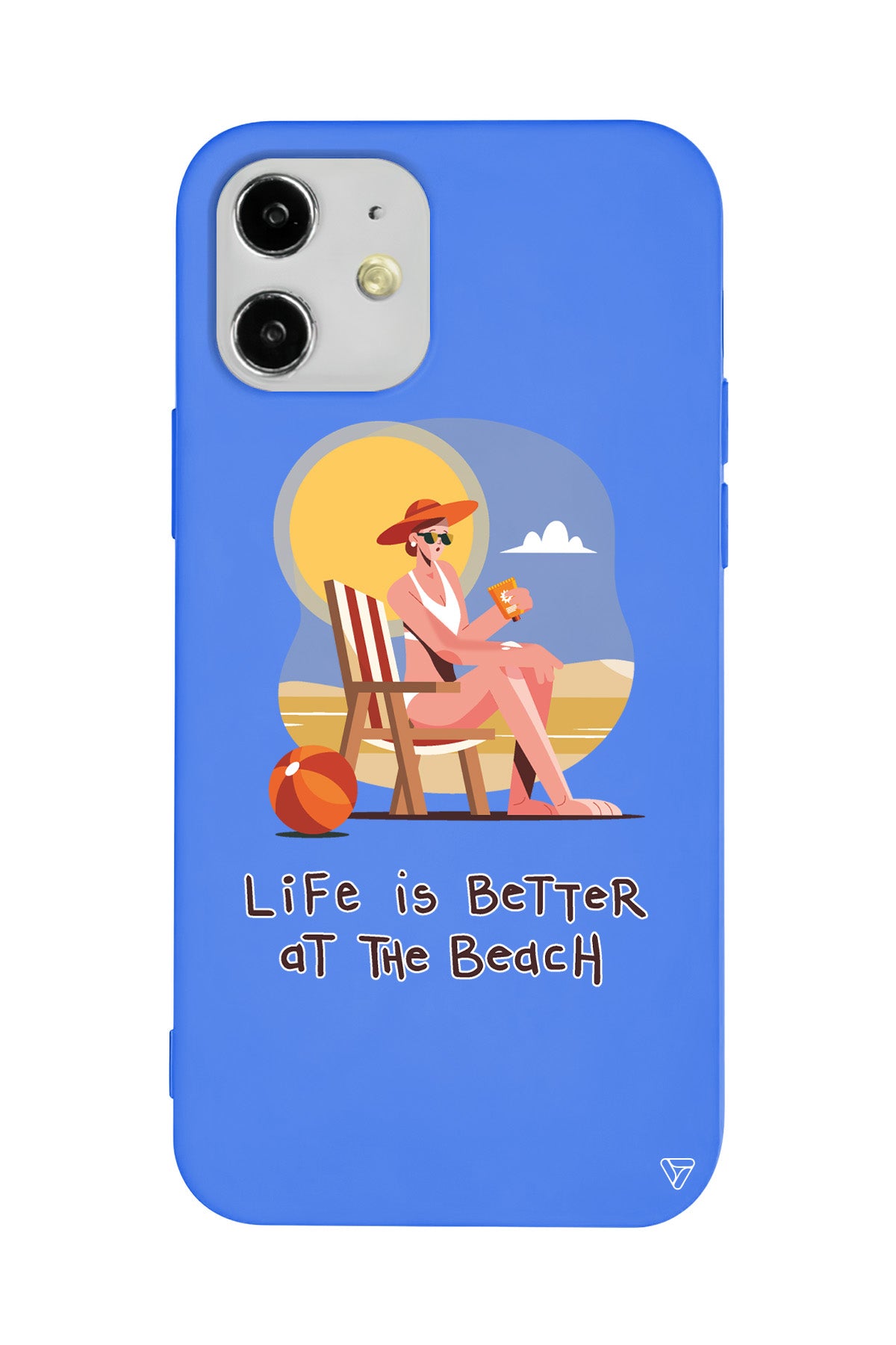 Güneşlenmek Lansman Model İçi Kadife Silikon Telefon Kılıfı