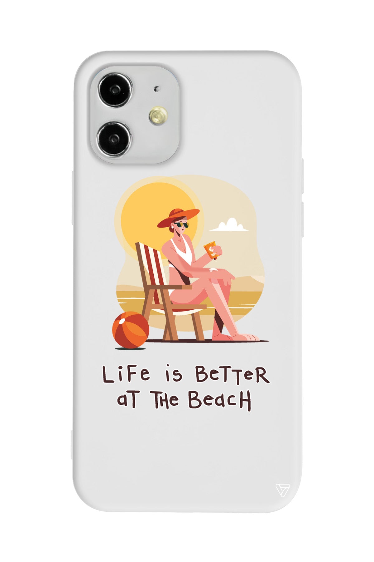 Güneşlenmek Lansman Model İçi Kadife Silikon Telefon Kılıfı