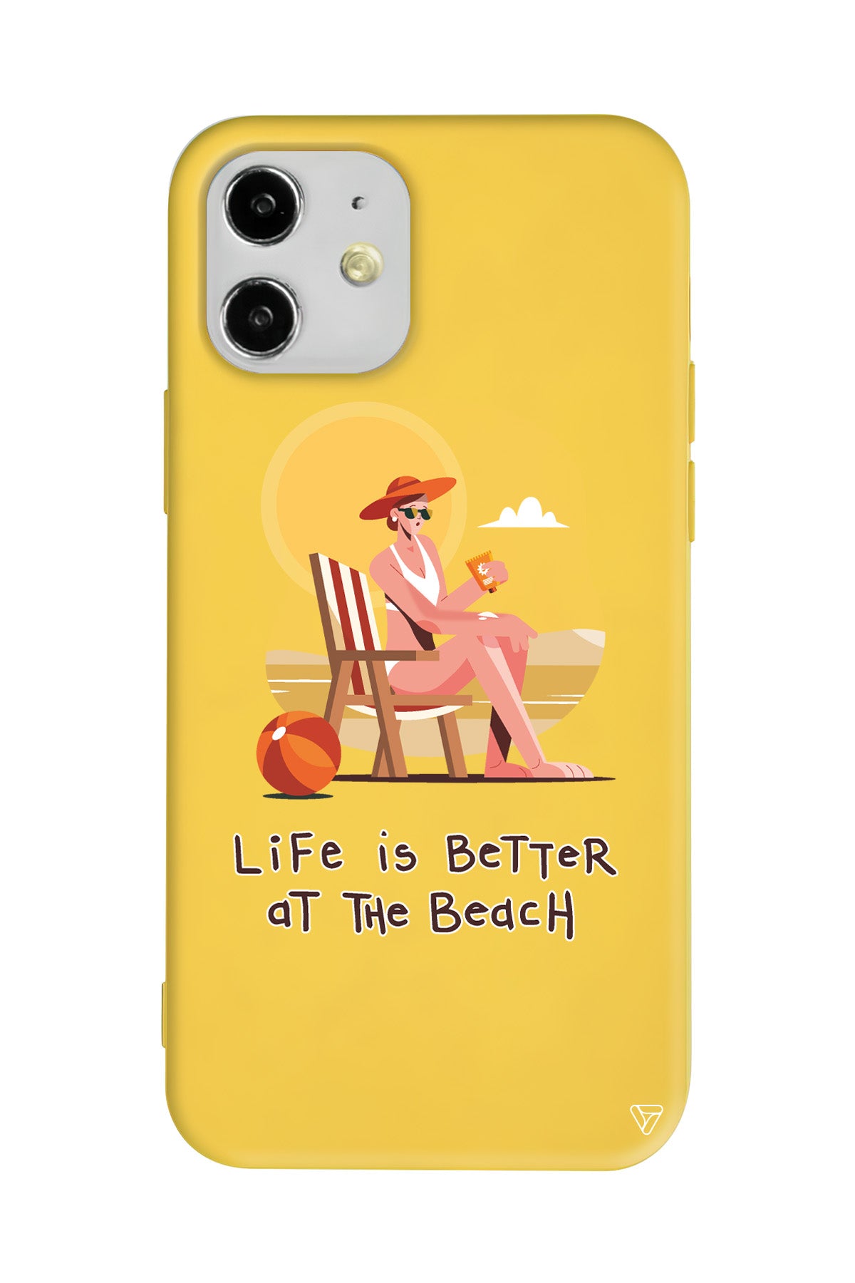 Güneşlenmek Lansman Model İçi Kadife Silikon Telefon Kılıfı