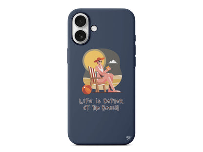 Güneşlenmek Lansman Model İçi Kadife Silikon Telefon Kılıfı