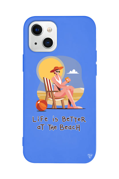 Güneşlenmek Lansman Model İçi Kadife Silikon Telefon Kılıfı