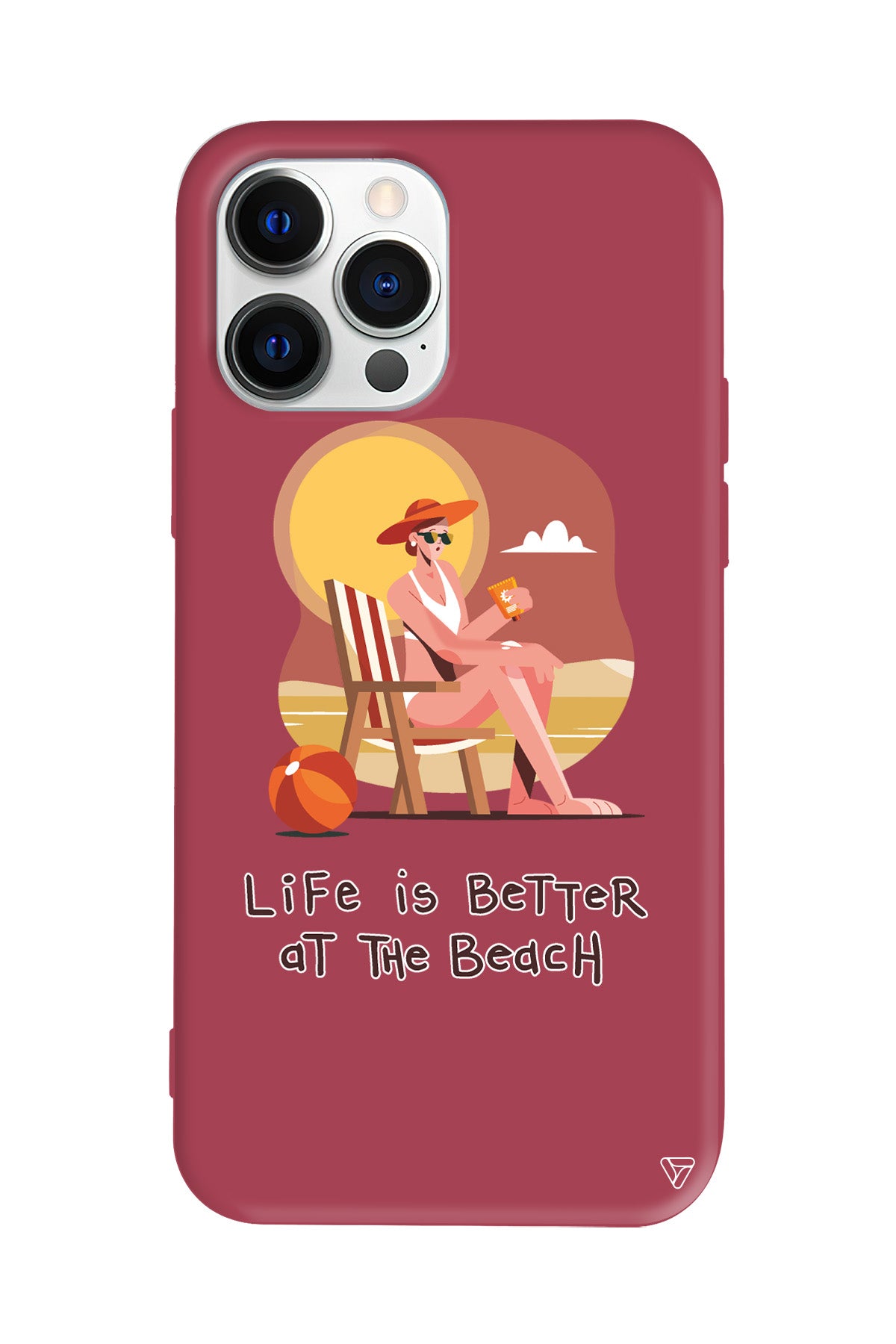 Güneşlenmek Lansman Model İçi Kadife Silikon Telefon Kılıfı