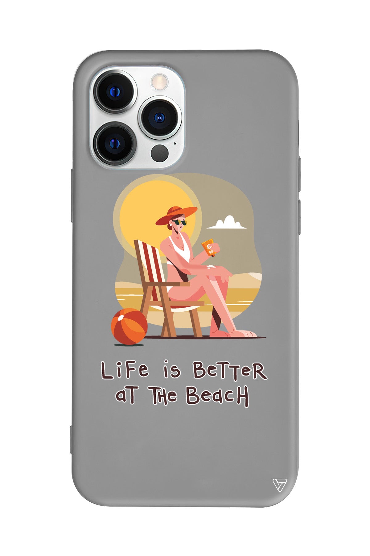 Güneşlenmek Lansman Model İçi Kadife Silikon Telefon Kılıfı