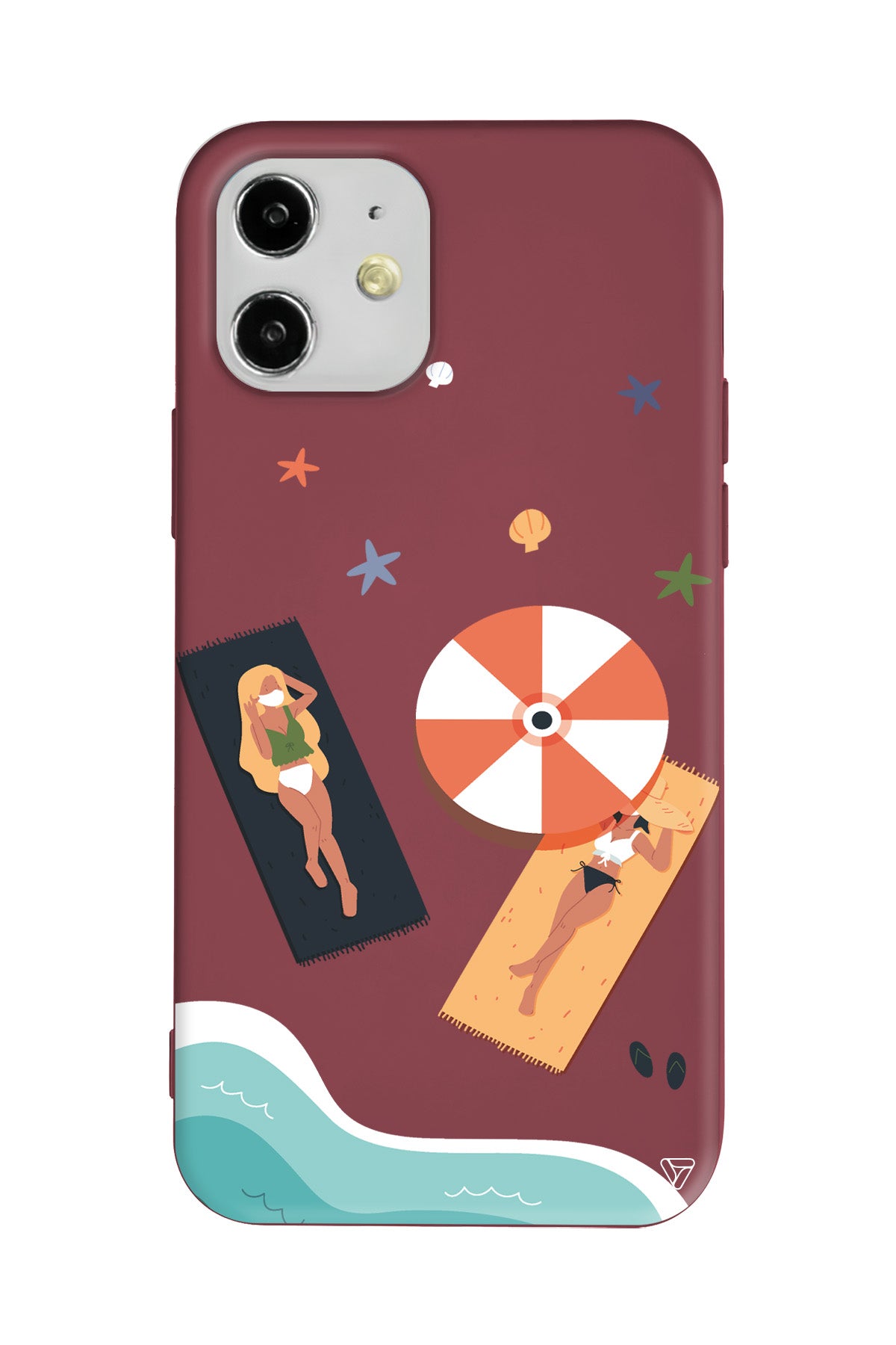 Plaj Keyfi Lansman Model İçi Kadife Silikon Telefon Kılıfı