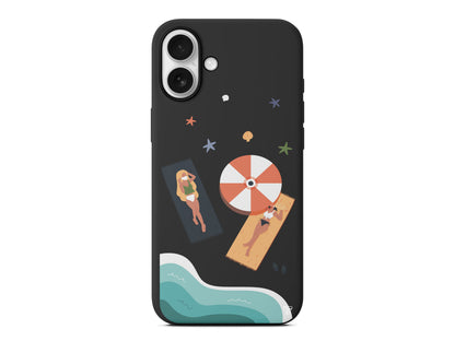 Plaj Keyfi Lansman Model İçi Kadife Silikon Telefon Kılıfı – Plus Serisine Özel