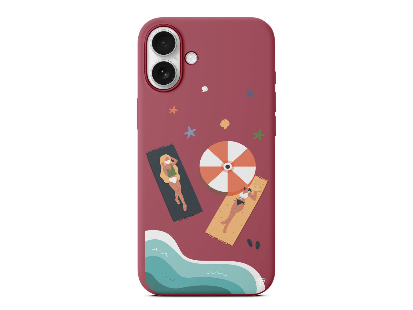 Plaj Keyfi Lansman Model İçi Kadife Silikon Telefon Kılıfı