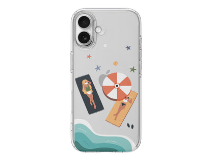 Plaj Keyfi Lansman Model İçi Kadife Silikon Telefon Kılıfı