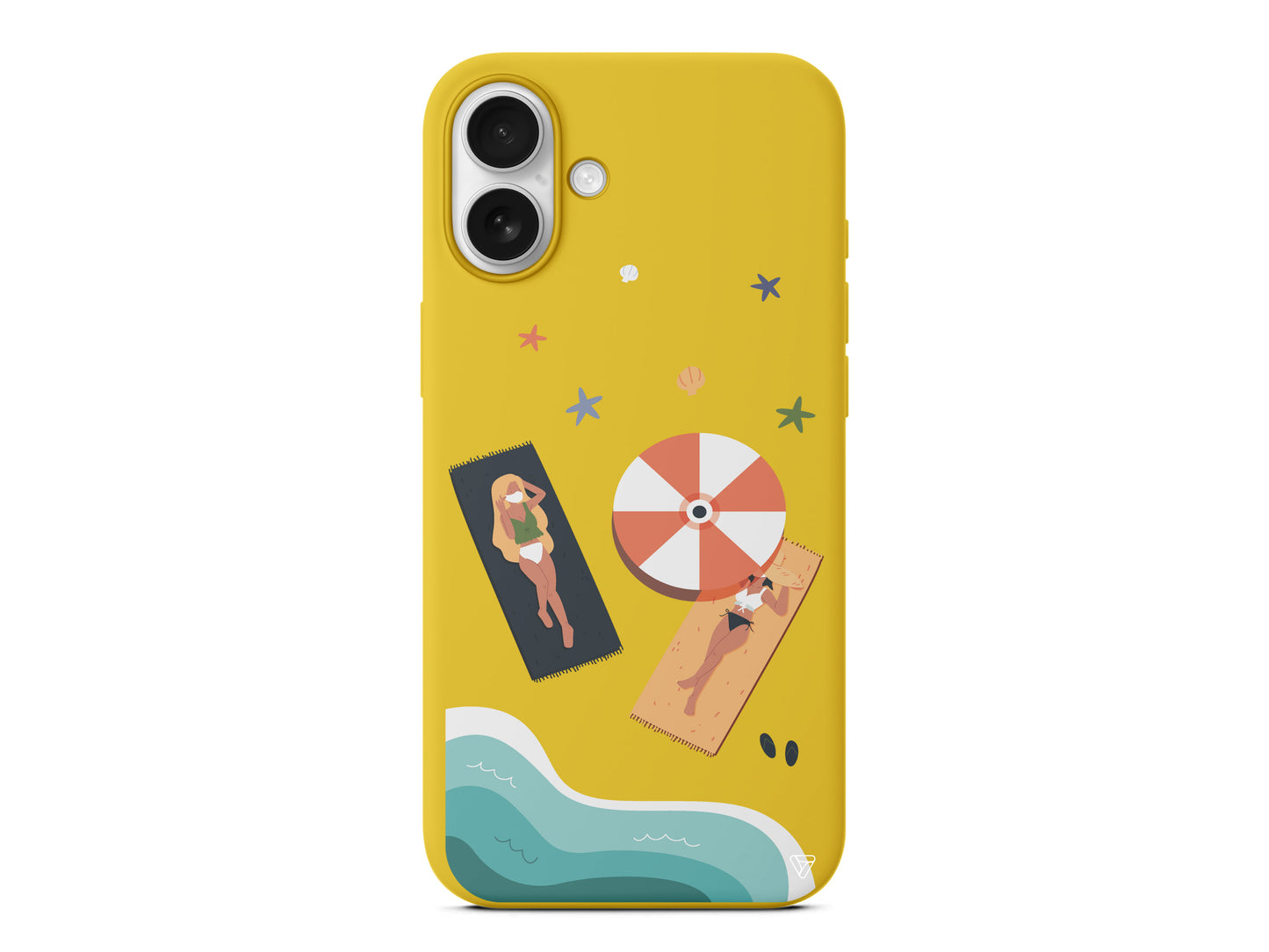 Plaj Keyfi Lansman Model İçi Kadife Silikon Telefon Kılıfı